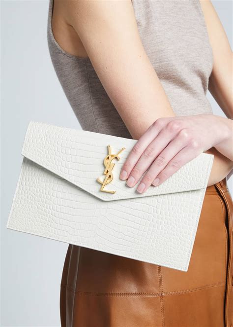 ysl cream clutch